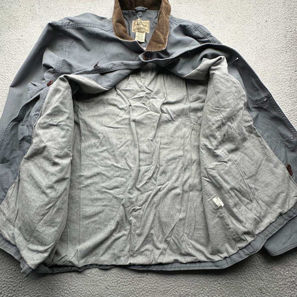 L.L. Bean Gray Military Field Jacket with Brown Collar - Picture 9 of 14